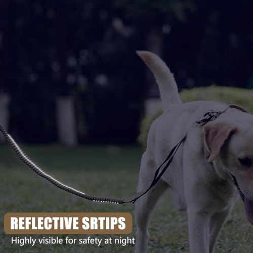 Qpets Bungee Dog Leash with Dual Handles 47-70 Inches Stretchy Tactical Bungee Dog Leash with Secure 360 ° Swivel Locking Clasp & Seat Belt Insert Dog Leash Bungee for Walking, Driving with Dog Qpets Bungee Dog Leash with Dual Handles 47-70 Inches Stretchy Tactical Bungee Dog Leash with Secure 360 ° Swivel Locking Clasp & Seat Belt Insert Dog Leash Bungee for Walking, Driving with Dog